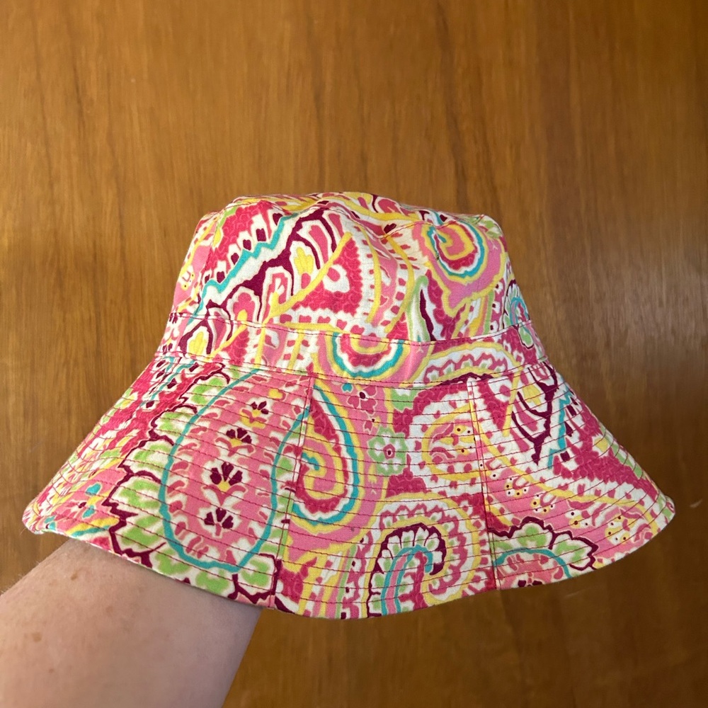 Vera Bradley Pink and Yellow Paisley Hat